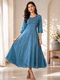 Chanderi A-Line Kurthi
