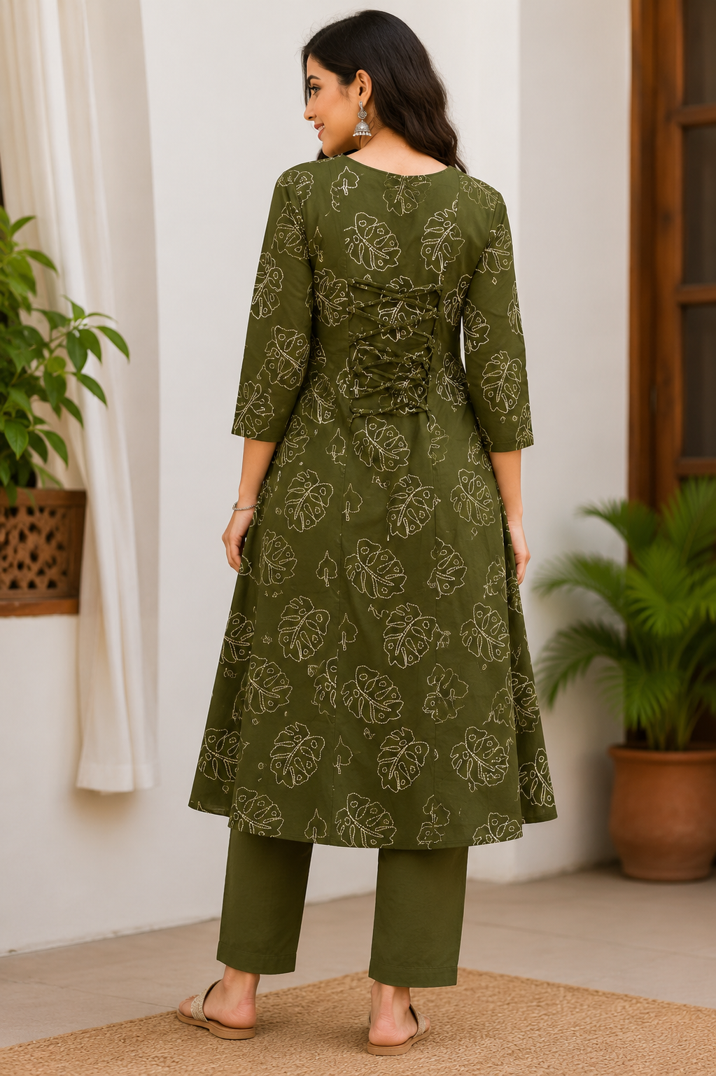 A-Line Cotton Kurthi Two piece Set