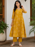 A-Line Cotton Kurthi Two piece Set